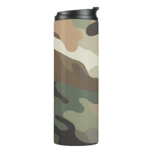 Garrafa Térmica Tumbler Térmico com Estampa de Camuflagem Negrito 