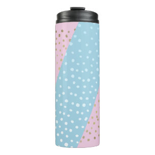 Garrafa Térmica Tumbler Térmico com Padrão de Pontos de Bronze Dou