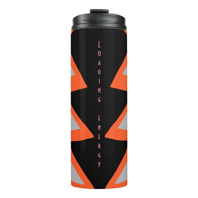 Garrafa Térmica Tumbler térmico com padrão Zag em zig (Frente)