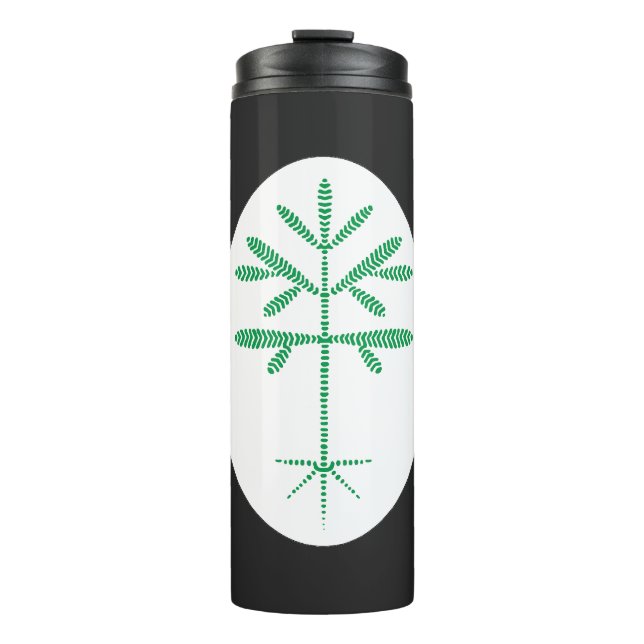 Garrafa Térmica Tumbler térmico com sapling verde (Frente)