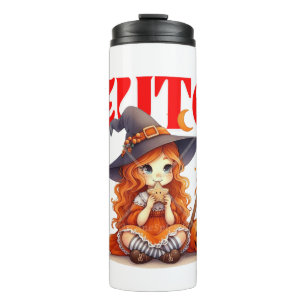 Garrafa Térmica Tumbler Térmico da Bruxa de Halloween