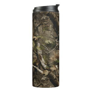 Garrafa Térmica Tumbler Térmico da Camuflagem de Árvore Real