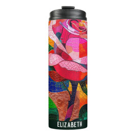 Garrafa Térmica Tumbler Térmico da Esposa Rosa de Jardim