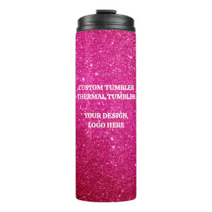 Garrafa Térmica Tumbler Térmico da Glitter - Caneca de viagem Pers