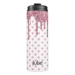 Garrafa Térmica Tumbler Térmico da Glitter de Coleta Rosa