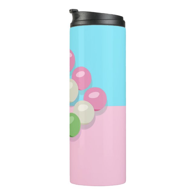 Garrafa Térmica Tumbler Térmico Dango Verificado de Azul Pastel (Rotação à direita)
