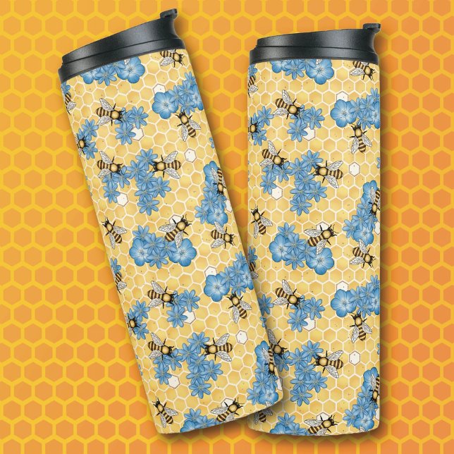 Garrafa Térmica Tumbler térmico das abelhas do mel (Criador carregado)