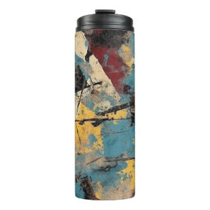 Garrafa Térmica Tumbler Térmico das Texturas de Tinta Seca