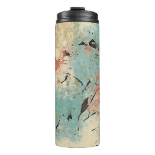 Garrafa Térmica Tumbler Térmico das Texturas de Tinta Seca