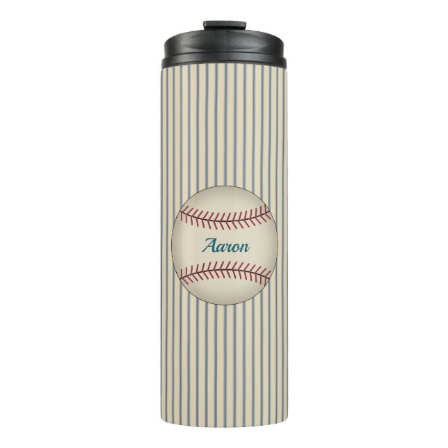 Garrafa Térmica Tumbler Térmico de Baseball Retroativo Personaliza (Frente)