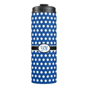 Garrafa Térmica Tumbler térmico de Bolinhas de Iniciais Personaliz