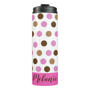 Garrafa Térmica Tumbler térmico de Bolinhas personalizada