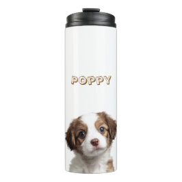 Garrafa Térmica Tumbler Térmico de Cachorro Personalizado - Nome P