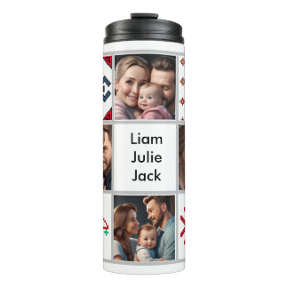 Garrafa Térmica Tumbler térmico de colagem de fotos personalizável