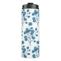 Tumbler Térmico de Desenho de Caneta Verde Azul