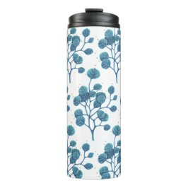 Garrafa Térmica Tumbler Térmico de Desenho de Caneta Verde Azul