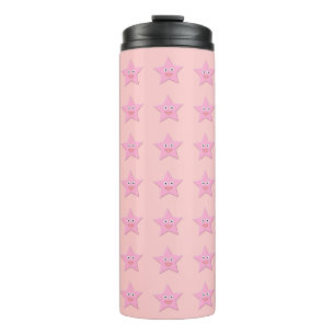 Garrafa Térmica Tumbler Térmico de Estrela Rosa Bonito