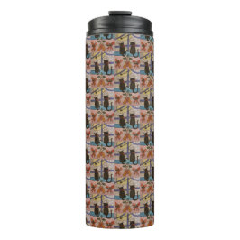 Garrafa Térmica Tumbler térmico de gato preto