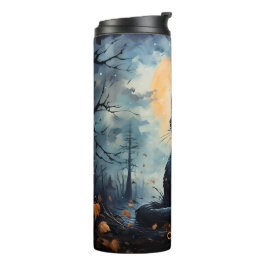 Garrafa Térmica Tumbler Térmico de Gato Preto e Cujo Canto Foi