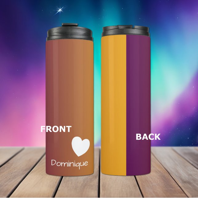 Garrafa Térmica Tumbler Térmico De Gradiente Solar Com Coração (Criador carregado)