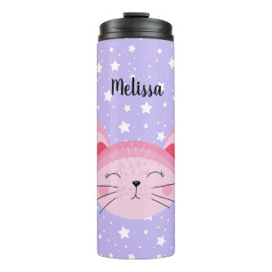 Garrafa Térmica Tumbler Térmico de Kitten Personalizado