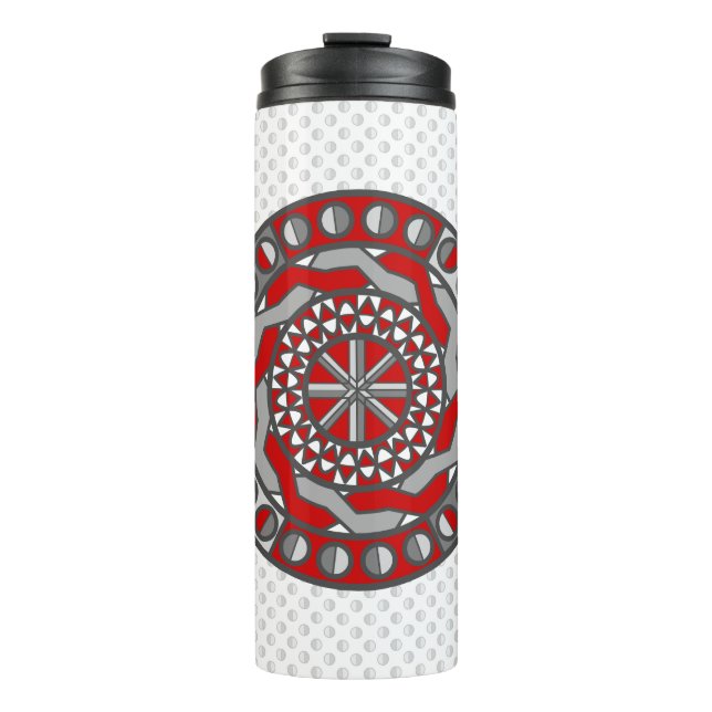 Garrafa Térmica Tumbler Térmico de Máquinas Vermelhas (Frente)