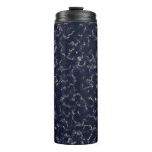 Tumbler Térmico de Mármore Dourado Negro