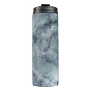 Garrafa Térmica Tumbler Térmico de Mármore Fumaça Dourado Preto Ci