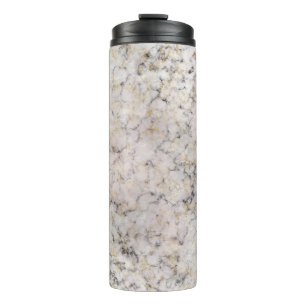 Garrafa Térmica Tumbler Térmico de Mármore Fumaça Dourado Preto Ci