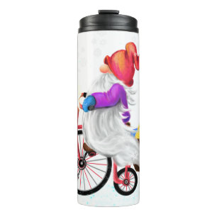 Garrafa Térmica Tumbler Térmico de Natal Gnomo com Presentes