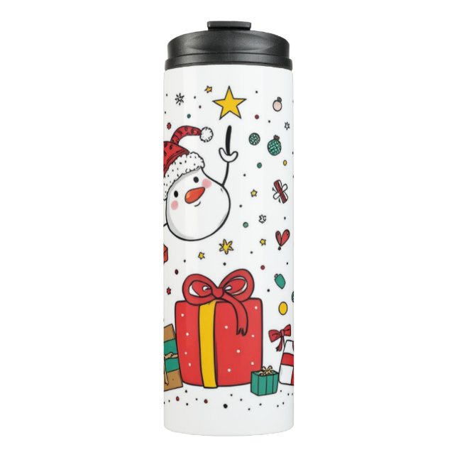 Garrafa Térmica Tumbler térmico de Natal personalizado (Frente)