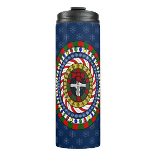 Garrafa Térmica Tumbler Térmico de Natal Reproduzido