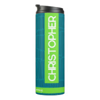 Tumbler Térmico de Nome Personalizado Moderno