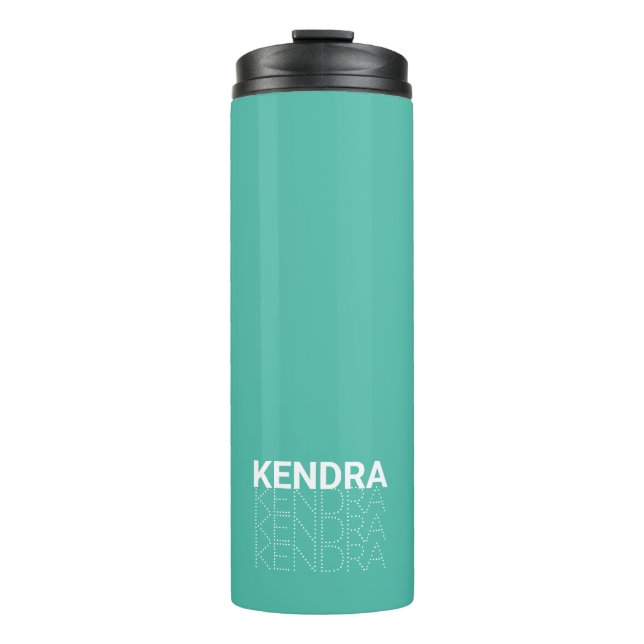 Garrafa Térmica Tumbler térmico de nome repetido personalizado (Frente)