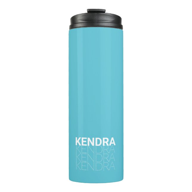Garrafa Térmica Tumbler térmico de nome repetido personalizado (Frente)