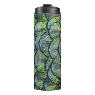 Garrafa Térmica Tumbler Térmico de Penas de Pavão