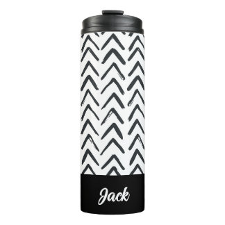 Garrafa Térmica Tumbler Térmico de Pinus Personalizado Preto e Bra