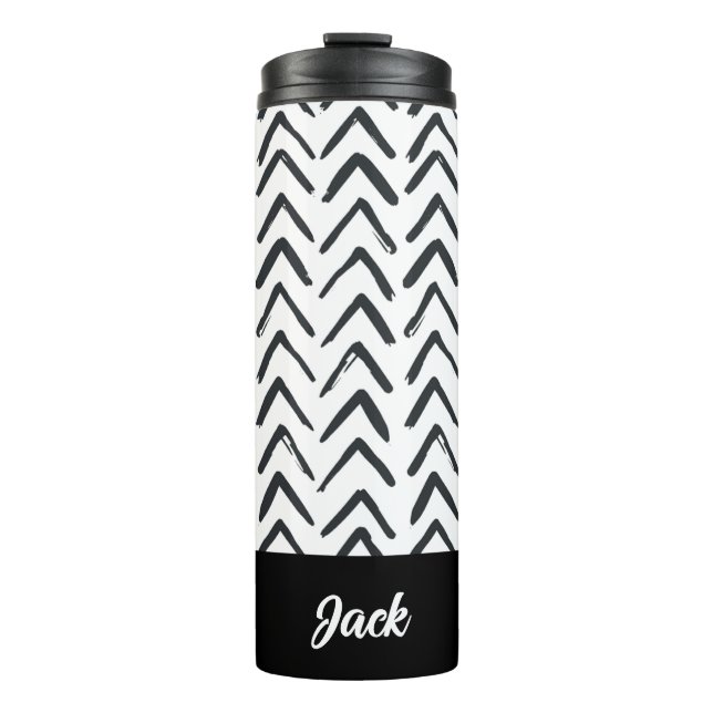 Garrafa Térmica Tumbler Térmico de Pinus Personalizado Preto e Bra (Frente)
