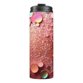 Garrafa Térmica Tumbler Térmico de rosa Dourado Glitter 12oz