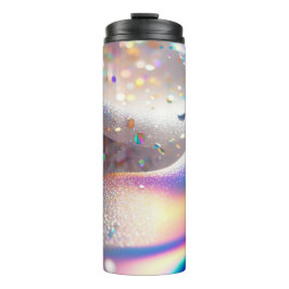 Garrafa Térmica Tumbler Térmico de Silver Glitter 12oz