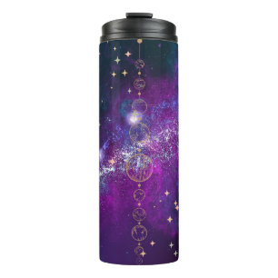 Garrafa Térmica Tumbler Térmico de Starry Purple e Black Galaxy
