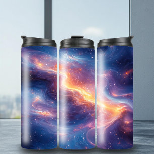 Garrafa Térmica Tumbler Térmico de Via Látea com Única Glitter