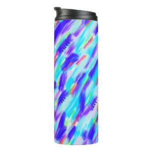 Garrafa Térmica Tumbler térmico do caos colorido