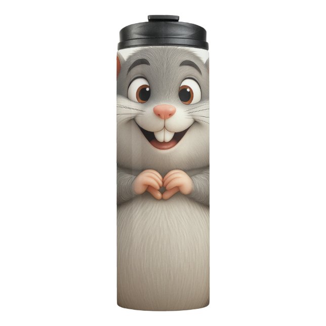 Garrafa Térmica Tumbler térmico do cartoon do mouse Zodiac (Frente)