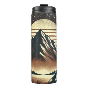 Garrafa Térmica Tumbler Térmico do Céu da Noite das Montanhas!"