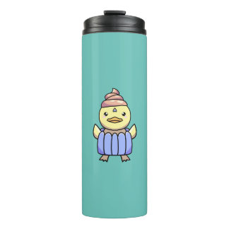 Garrafa Térmica Tumbler térmico do Cupcake Kawaii Chibi Cute