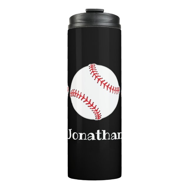 Garrafa Térmica Tumbler térmico do Design de baseball (Frente)