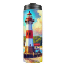 Tumbler térmico do farol costeiro náutico