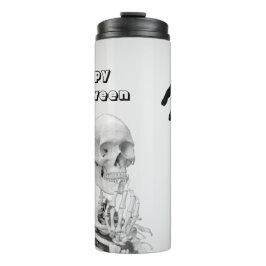 Garrafa Térmica Tumbler térmico do Halloween Skeleton manual