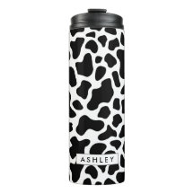 Tumbler térmico do Impressão de Vaca Personalizado